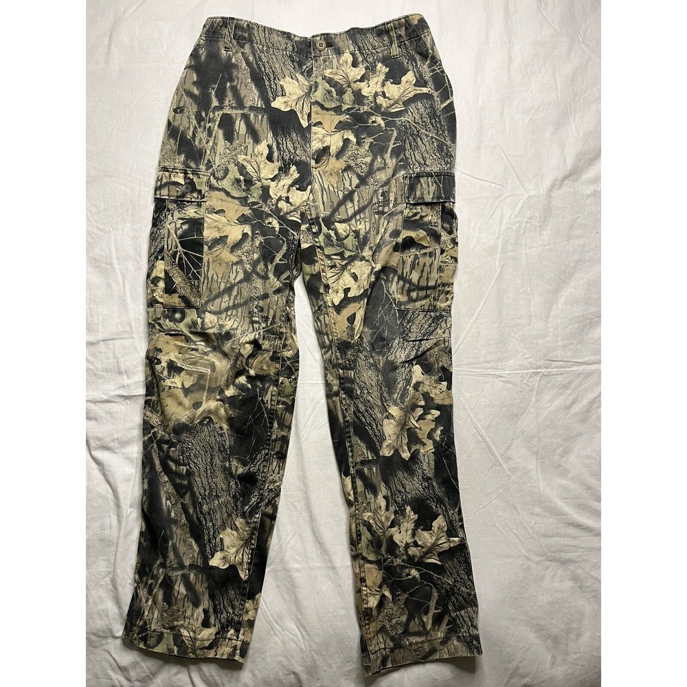 Rattlers Brand Camo Pants Men's Size 34x32 Mossy Oak Cargo Hunting Outdoors